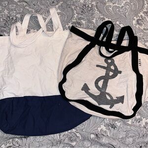 Roxy Nautical Tote Bag Duo in White and Black
